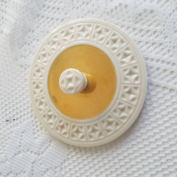 Vintage Lenox Trinket Candy Dish Round Made USA Handcrafted 24 K Gold - Picture 6 of 12